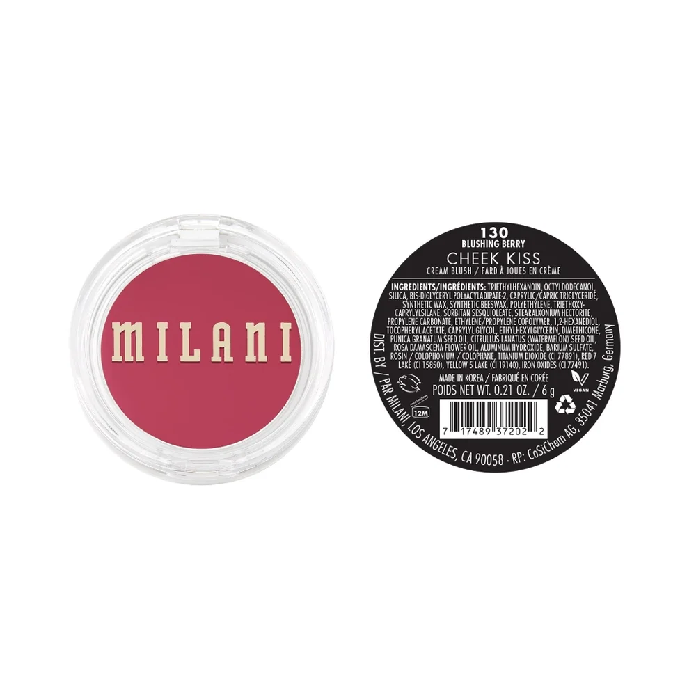 Milani Cheek Kiss Cream Blush, Blushing Berry